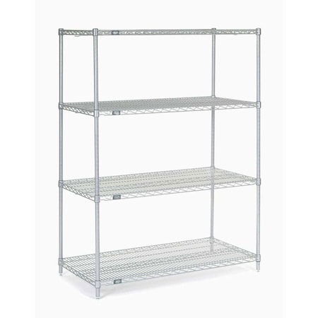 5 Tier Stainless Steel Wire Shelving Starter Unit, 54W X 18D X 63H